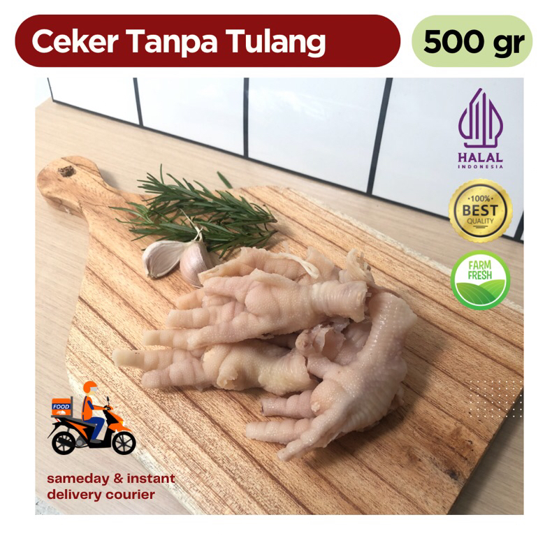 

Ceker Ayam Tanpa Tulang Bersih Halal / Ceker boneless / cocok untuk ceker mercon / dakbal / dimsum ceker / MPASI