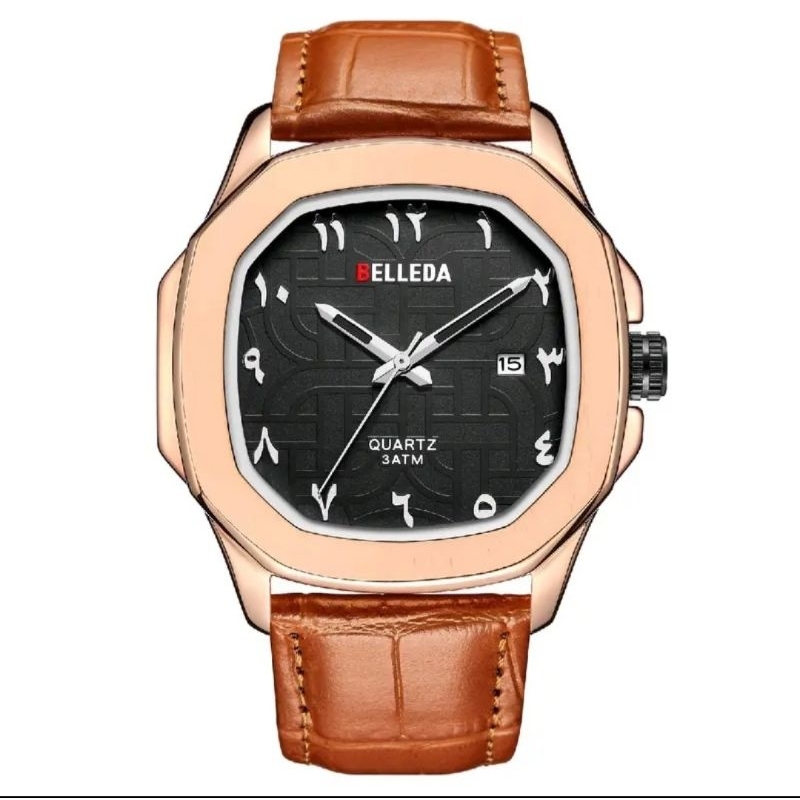 BELLEDA 9484-2 kulit promo buy 1 get 1 jam tangan kulit