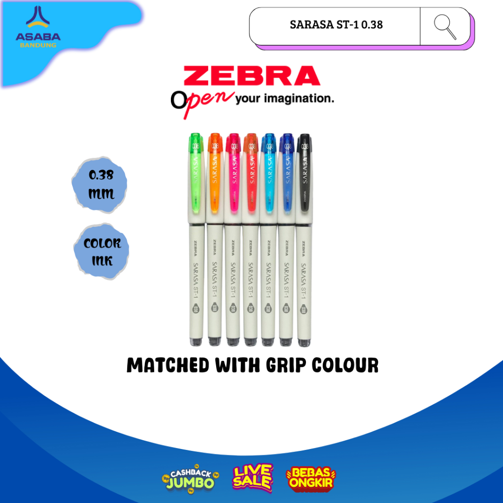 

Asaba Bandung - Zebra Sarasa ST-1 0.38