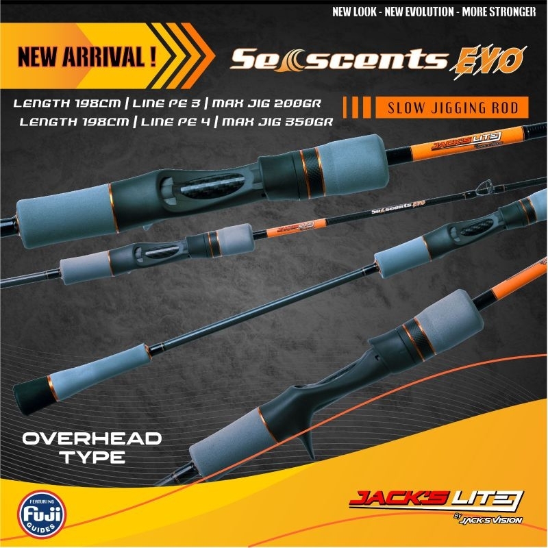 SEASCENTS EVO - Joran Pancing Slow Jigging PE3 & PE4 SP/OH Jacks Lite Series by Jacks Vision