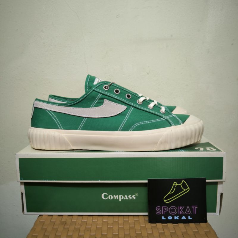 Sepatu Compass Vintage 98 Low Green Size 44 Original BNIB Fullset