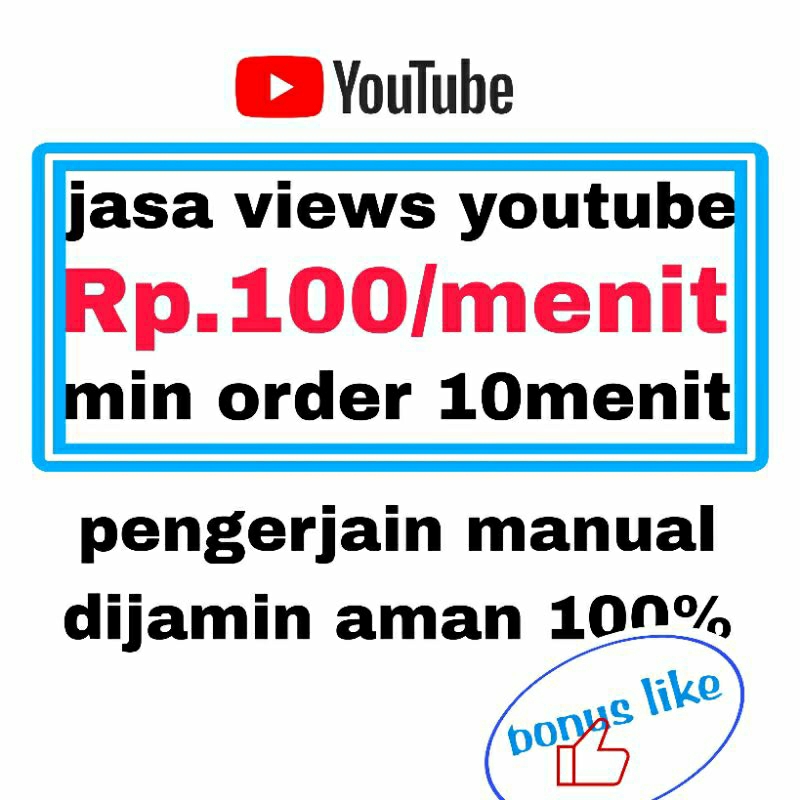 Jasa View Youtube paling murah