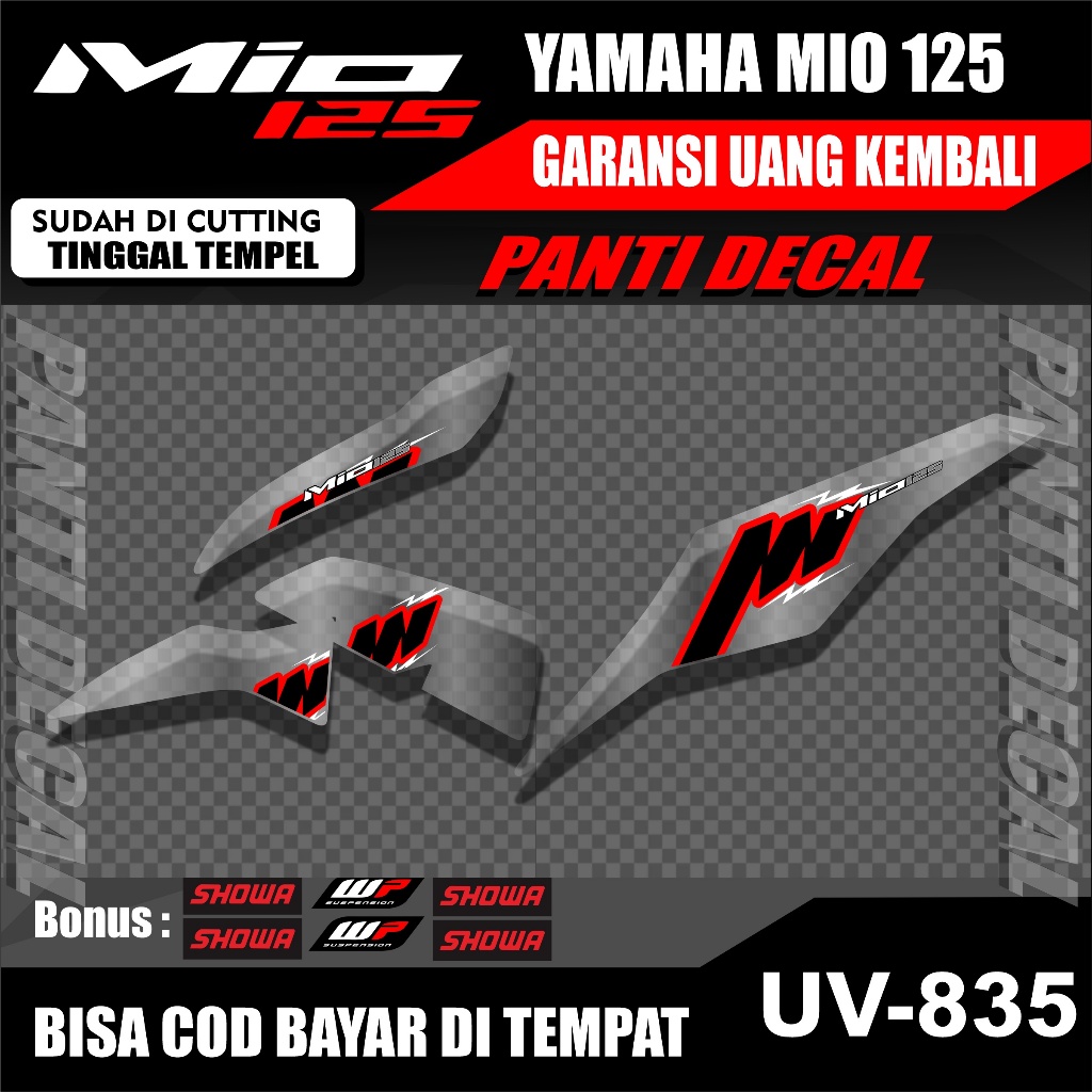 Stiker Transparan Mio M3 125 - Stiker Striping Variasi Mio M3 / Mio Transparan