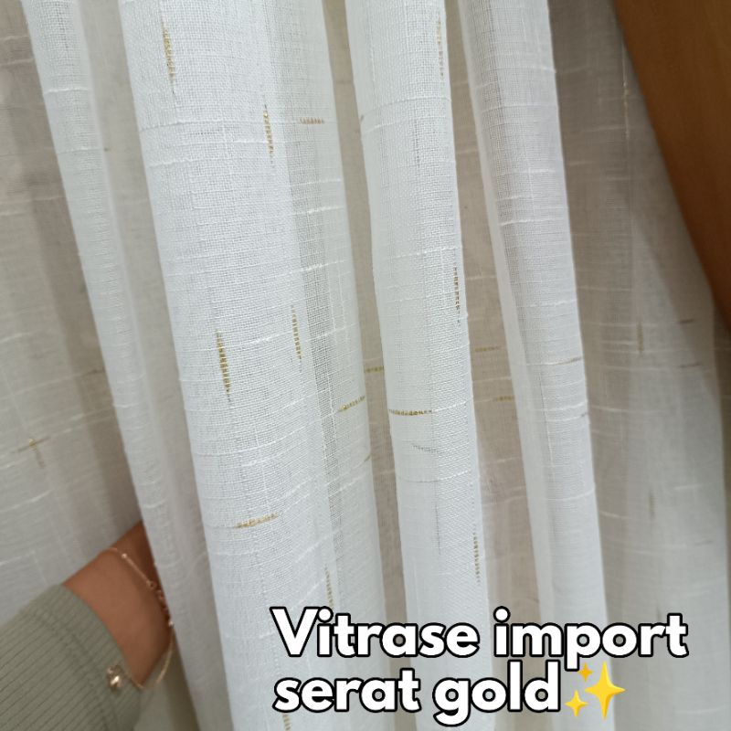 Vitrase Gorden Putih Polos Vitrase Motif Mewah Import
