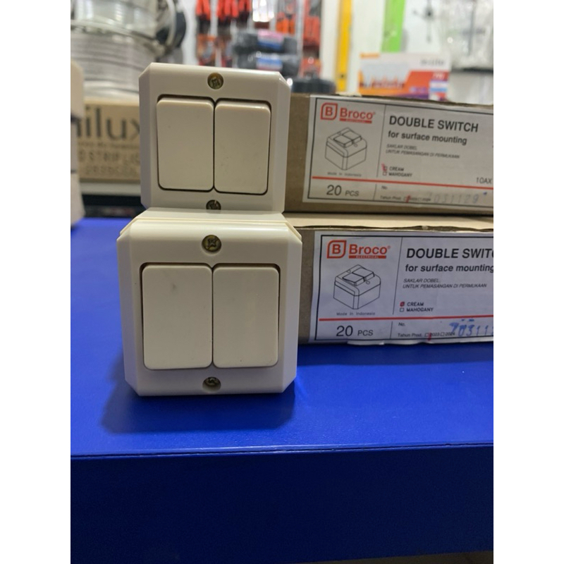 saklar outbow broco 2gang seri 16220