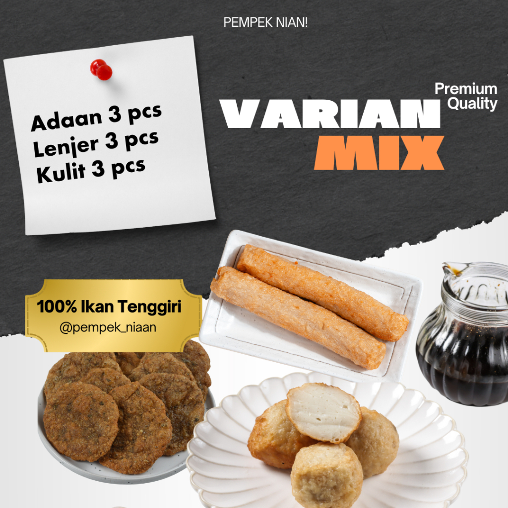 

Pempek Paket Anti Selam 2 I Pempek Jumbo Premium I 100% Ikan Tenggiri - Telor Utuh I Pempek Nian!