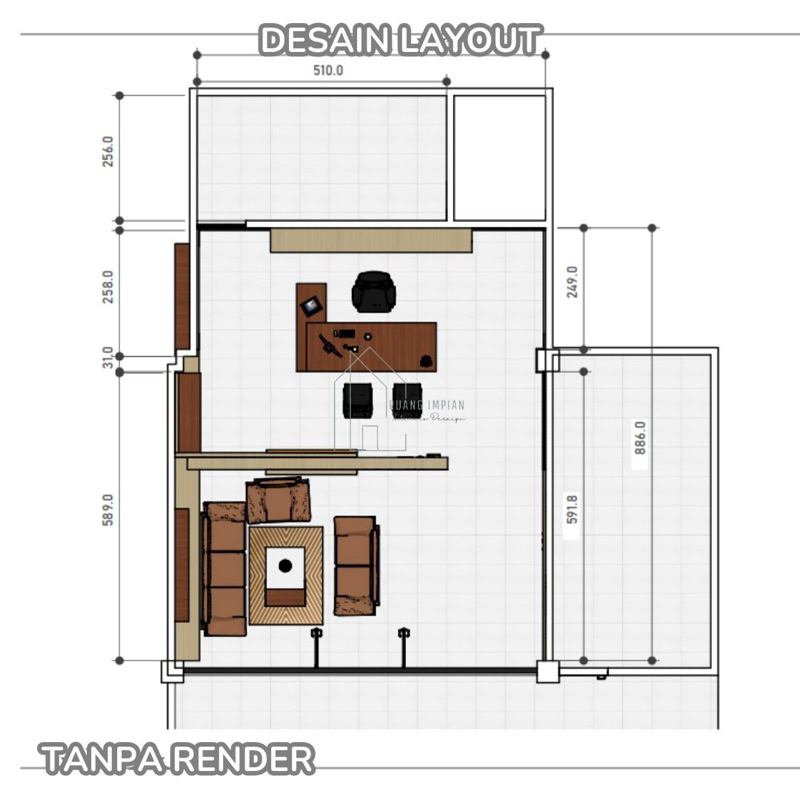 Jasa Desain Denah/Layout 3D Rumah