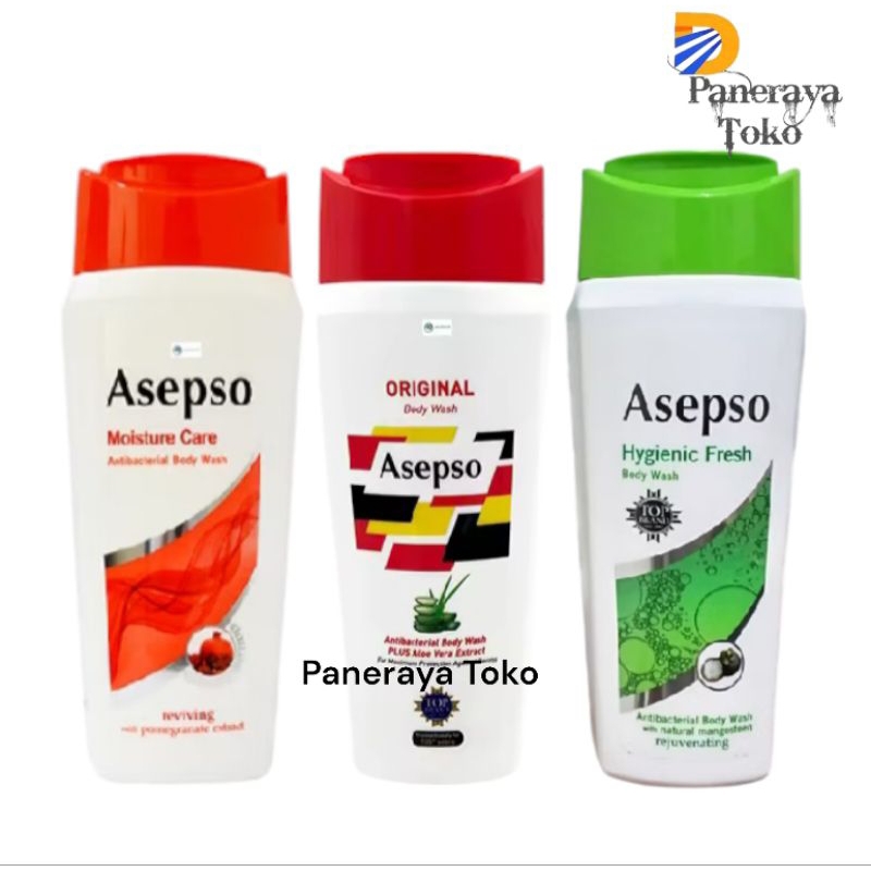 ASEPSO BODY WASH 250ML BOTOL# SABUN MANDI CAIR BOTOL # ASEPSO