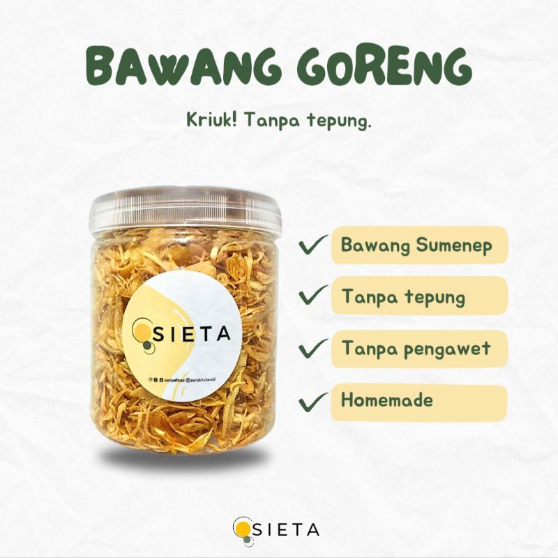 

*sietakitchen.id* Bawang Goreng Sumenep Asli Tanpa Tepung