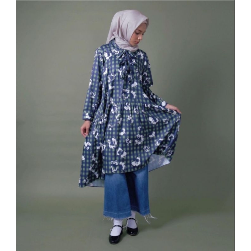 oceana dress square green nadjani Indonesia