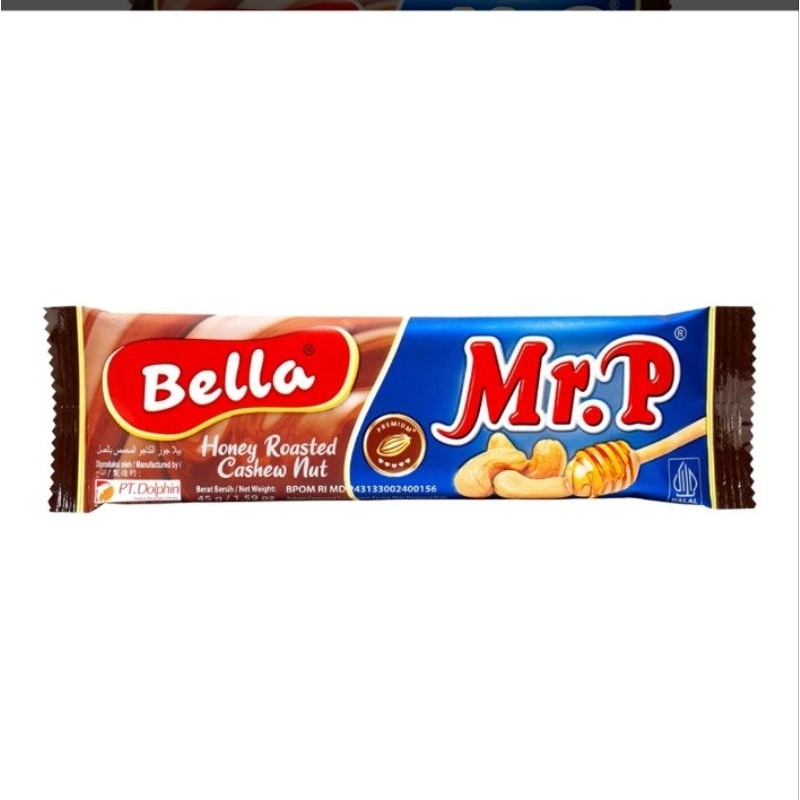 

Bella Mr. P Cokelat Batang Honey Roasted Chasew Nut 45gr