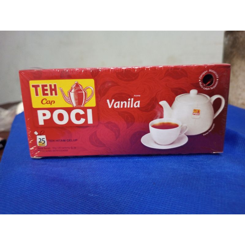 

Teh cap poci aroma vanila 25 teh hitam celup 50 gram