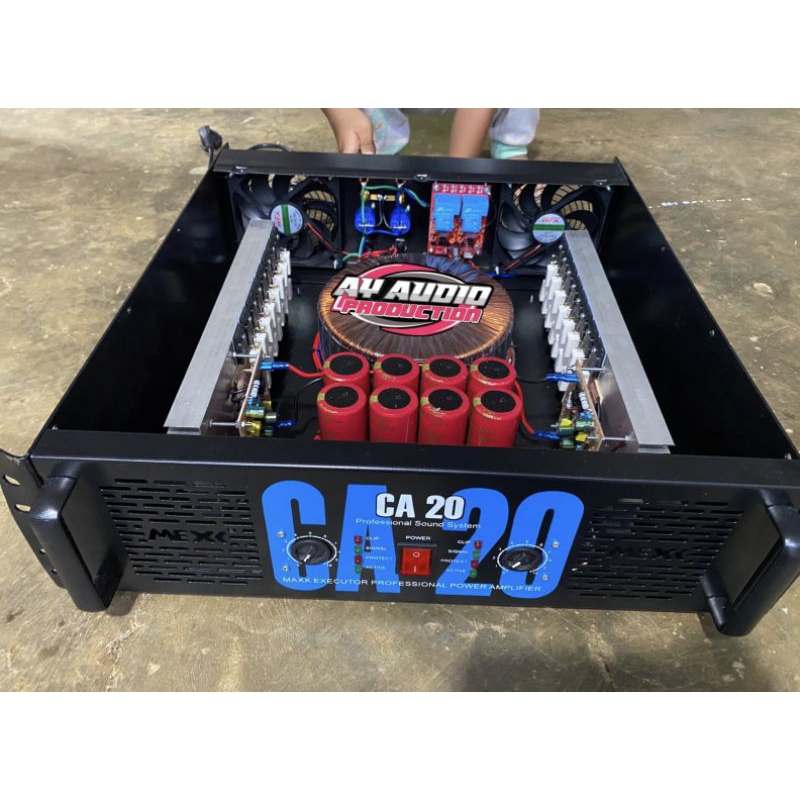 POWER AMPLIFIER RAKITAN 20 AMPER BOX CA20 ct 55 / 45 ( FREE PACKING KAYU) TRAFO 20 AMPER