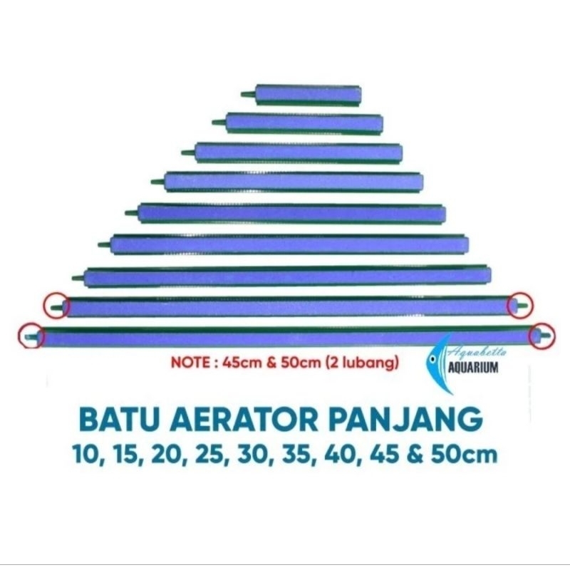 Batu Aerator Panjang Aerasi Aerator Panjang Varian Ukuran
