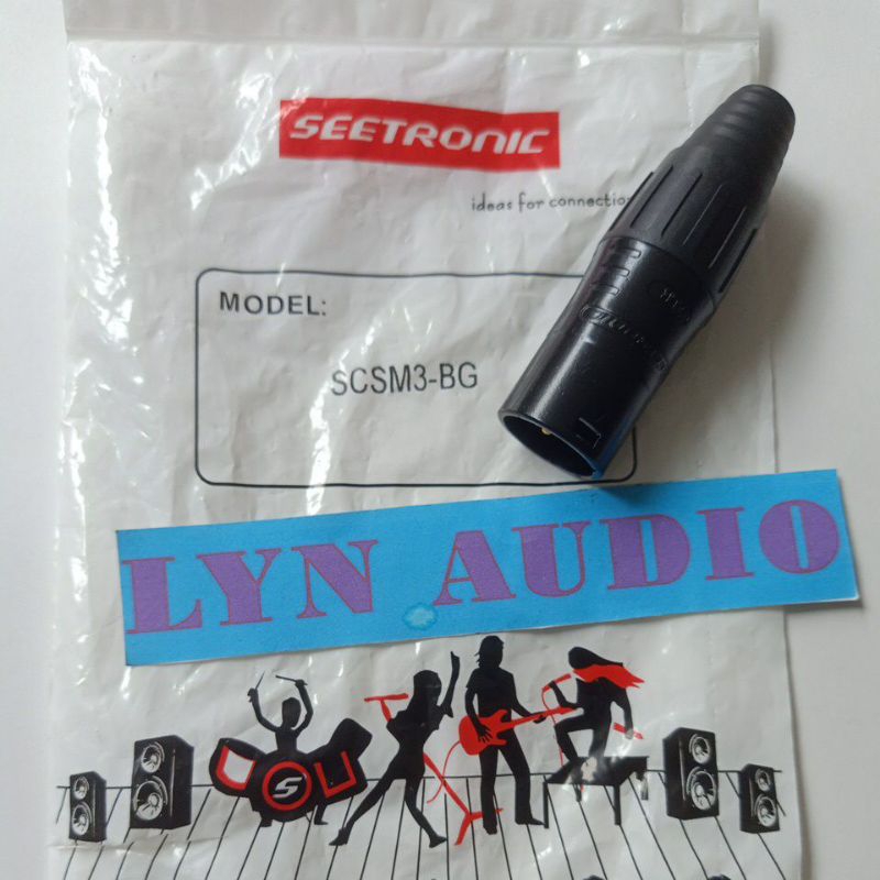 JACK CANON XLR SEETRONIC SCSM3-BG XLR 3 PIN GOLD