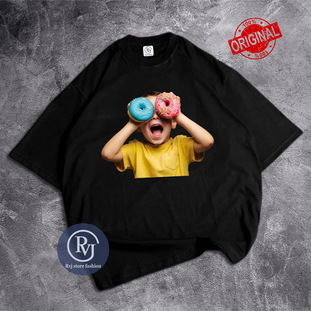 KAOS OVERSIZE DONAT CATTON 30S BY RVJ