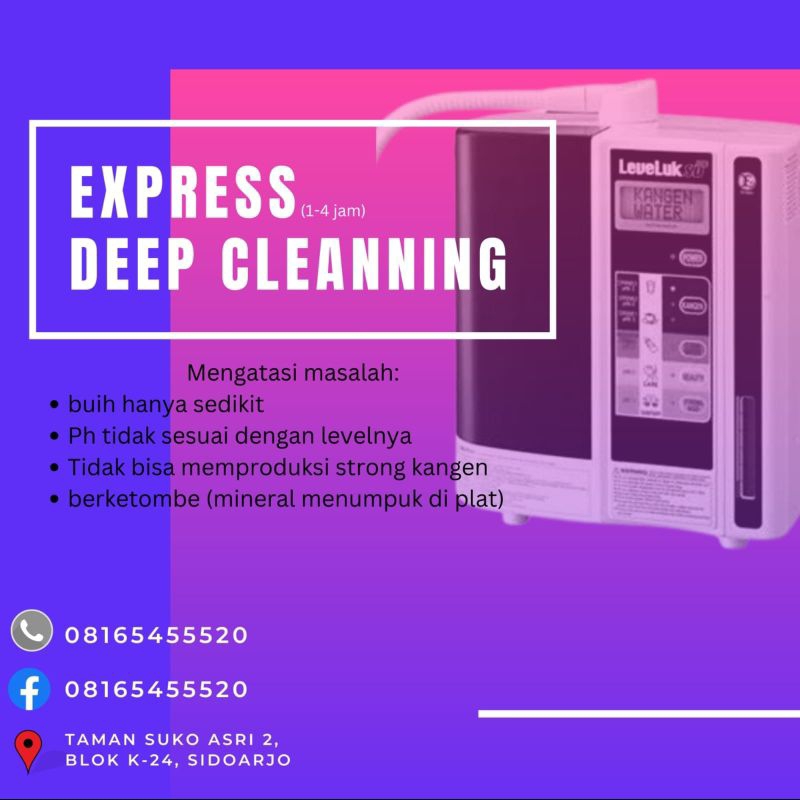 Deep Cleaning ,mesin kangen water,