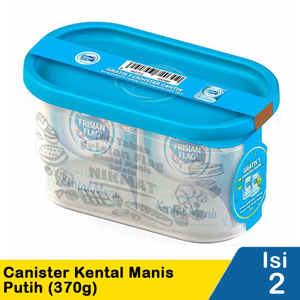 

frisian flag susu kental manis canister plain 2x370gr