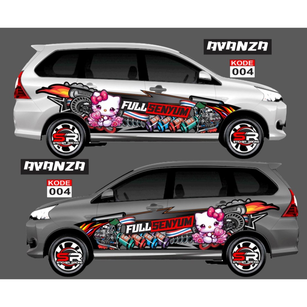 stiker mobil avanza xenia pajero ayla agya keren motif thailook free request nama