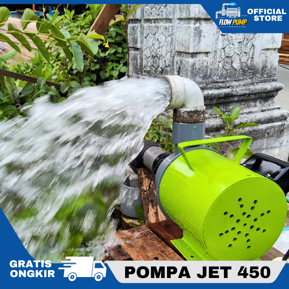 Pompa air modifikasi pemakaian 24 jam non stop keongan tebal anti karat type JET 450 hemat listrik r