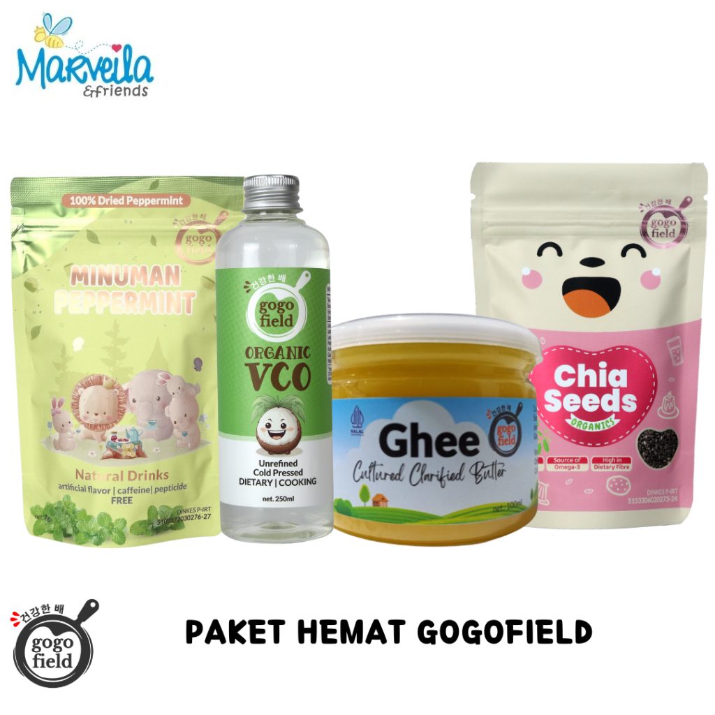 

PAKET HEMAT Gogofield Chia Seed / Vco / Peppermint / Minyak Kelapa