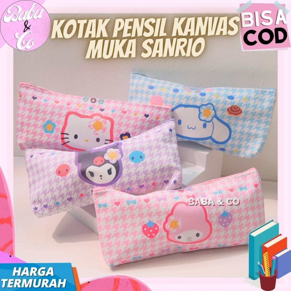 

KOTAK PENSIL KANVAS MUKA SANRIO TEMPAT PENSIL SANRIO BAHAN CANVAS PENCIL CASE SANRIO KNAVAS