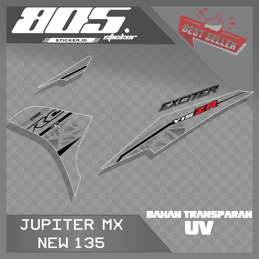 STRIPING TRANSPARAN JUPITER MX 135 NEW STIKER TRANSPARAN MX NEW 135 GRAFIS KEREN