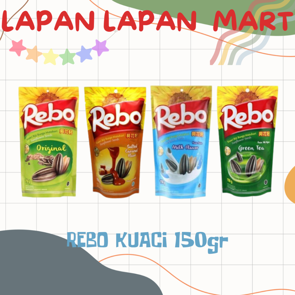 

REBO Kuaci Milk , Original , Salted Caramel , Green Tea 150gr