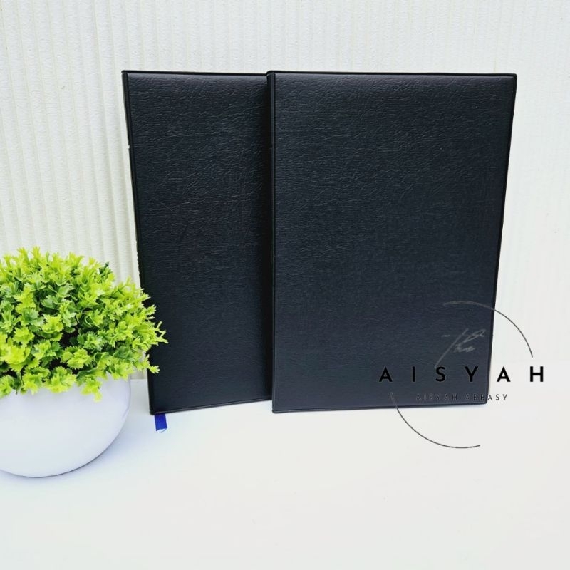 

buku agenda cover polos/Agenda cover polos hitam uk A5 21 cm x 14 cm (terima cetak costume merek)
