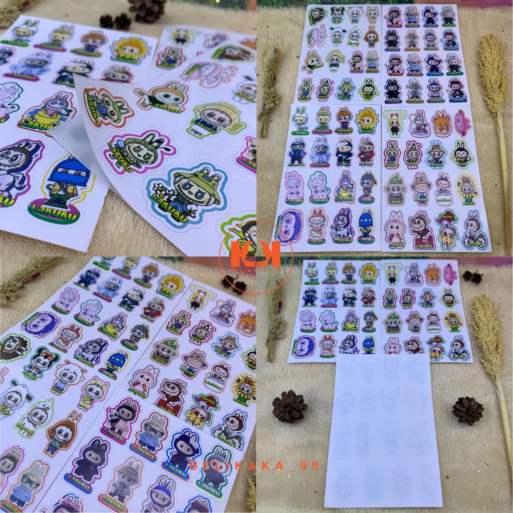 

(1 LEMBAR ISI 16 PCS) STICKER MINI KARAKTER LABUBU / STIKER BUKU LABUBU / STIKER MOTIF LABUBU