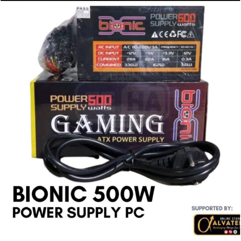 RB22 Power Supply Psu Magix 500W 500Watt Predator Black Edition Gaming Series 500 w watt untuk pc