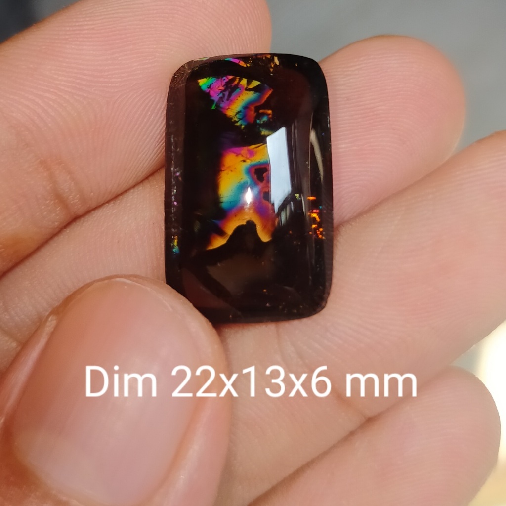BATU KECUBUNG PELANGI HITAM ASLI NATURAL cek batu lainnya yaman api wulung opal bacan permata kalima