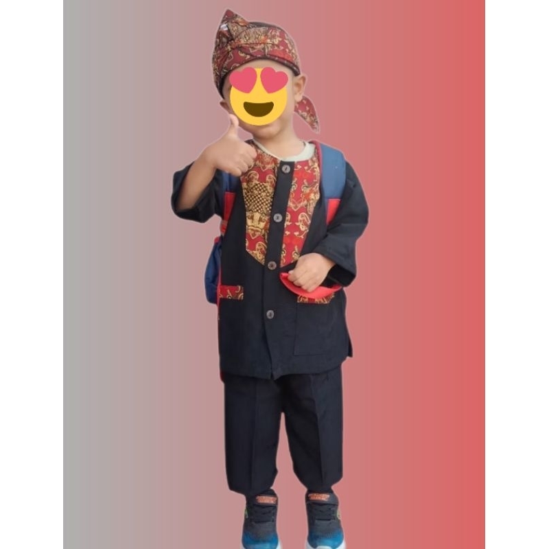Baju pangsi Sunda anak laki sekolah TK&SD