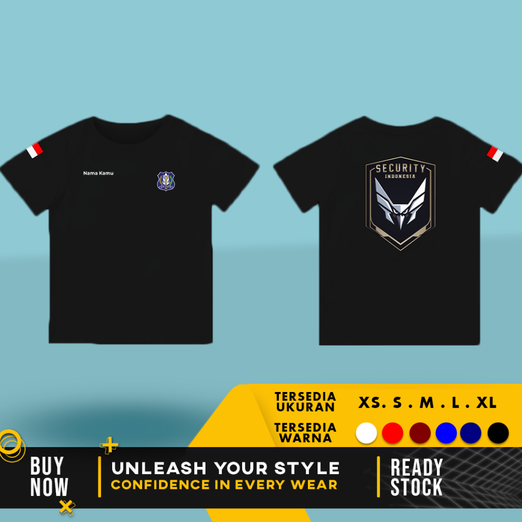 Kaos Baju Anak Satpam Security Gaurda Indonesia | Cotton Combed 30s