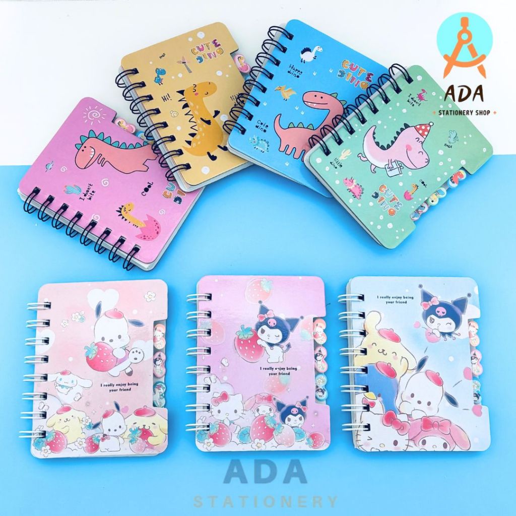 

( 1 Pc) NOTEBOOK DINO-SANRIO XQ-86K/NOTEBOOK RING LUCU