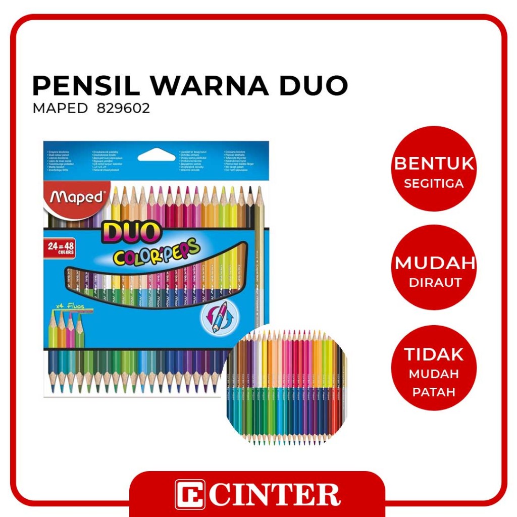 

MAPED - [FREE GIFT] PENSIL WARNA / COLOR PEPS DUO 24 - 48 WARNA 829602