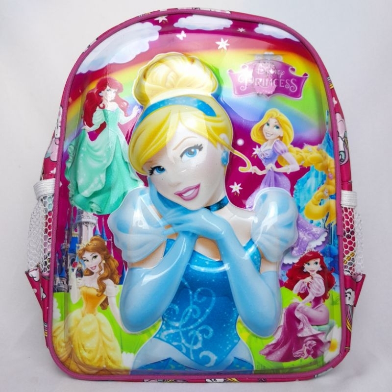 tas anak perempuan PRINCESS PAUD 3d+leD, tas anak PAUD perempuan 1-3tahun,tas anak karakter 3d+LED t
