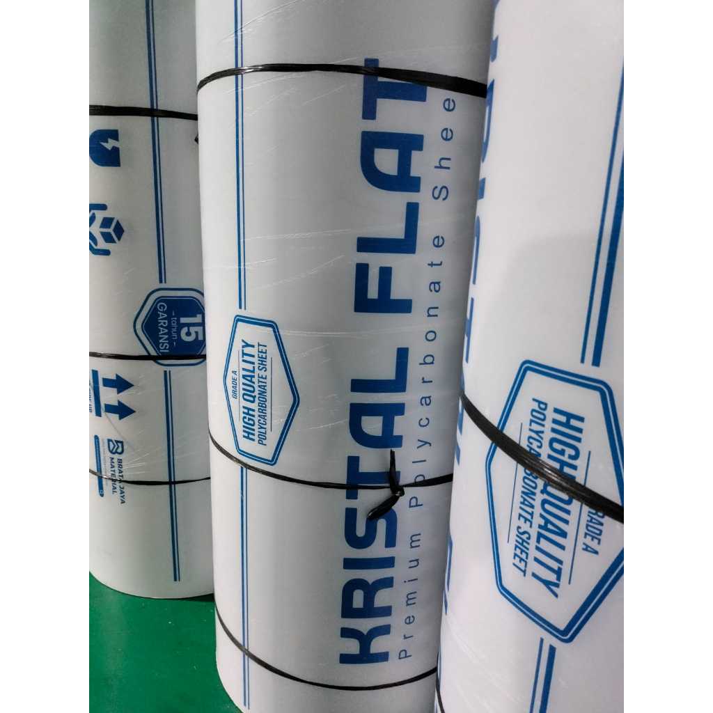 Kristal Flat Atap Kanopi Polycarbonate 4Mm Polikarbonat Poly Tbk