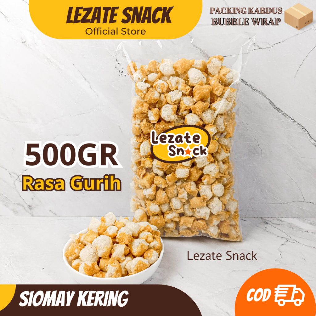 Siomay Mini Kering Kiloan 1KG Gurih Renyah Murah / Somay Kering Seblak Siomay Kering Daun Jeruk Cuan