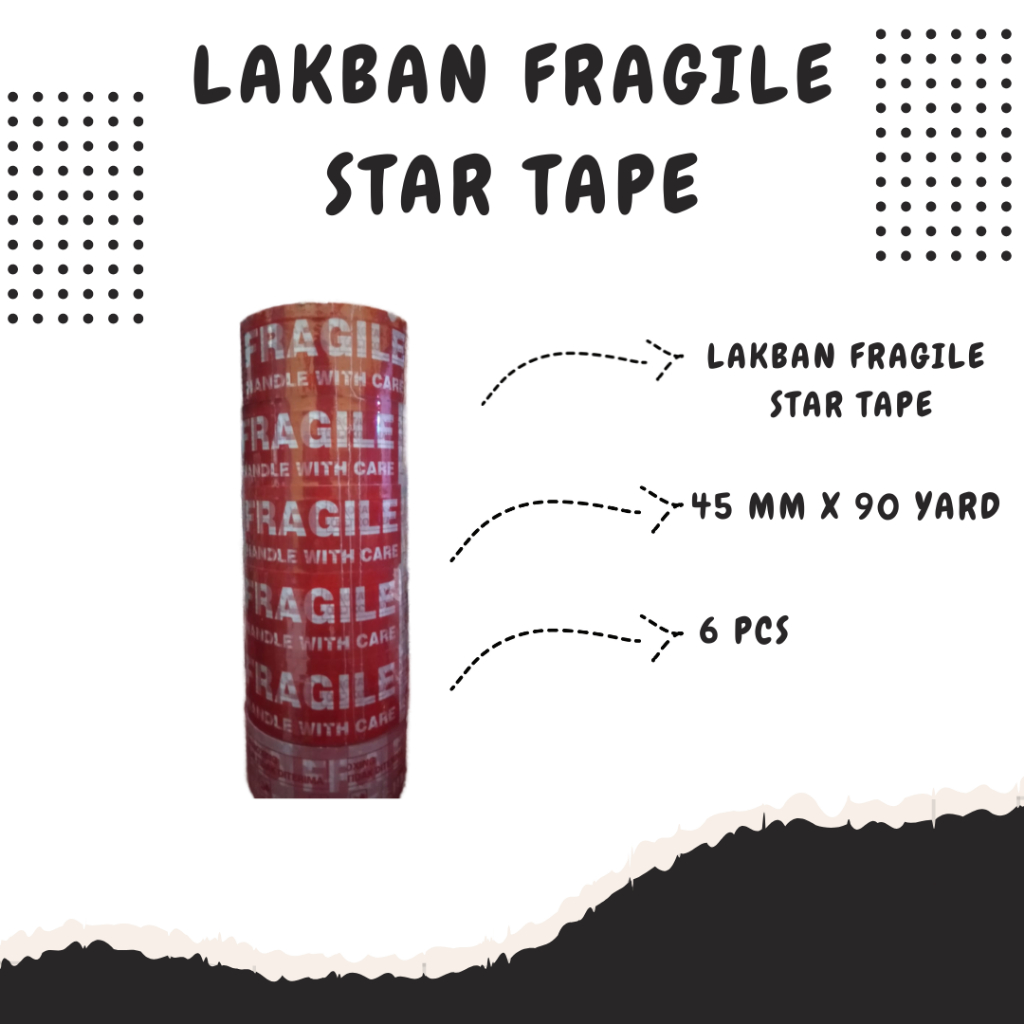 

FRAGILE LAKBAN 6PCS 45MM X 90 Y