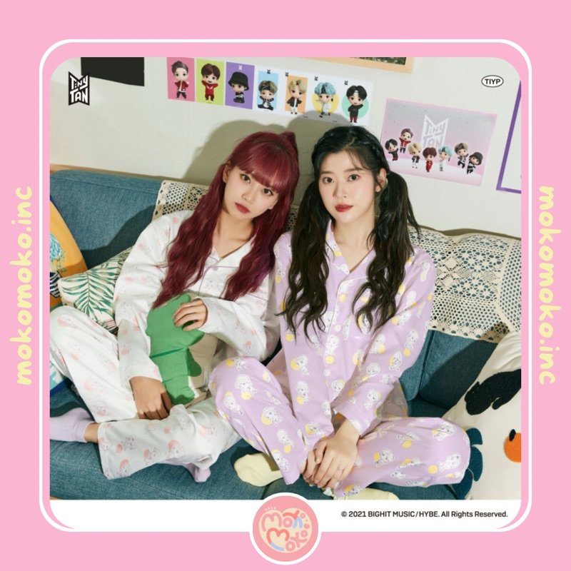 [READY] - BT21 Tiny Tan Dotted Pajama White