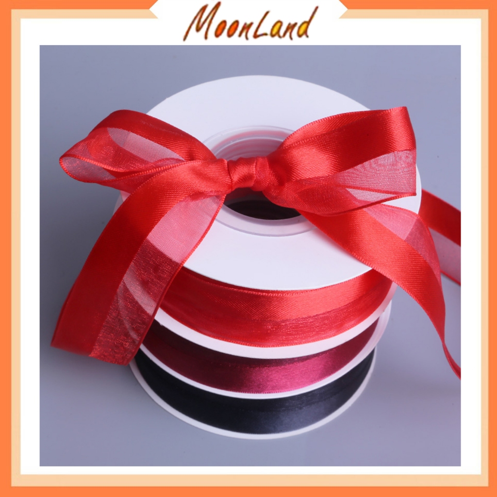 

Pita Organza Transparan Garis List Line Premium Korean Mesh Organza Ribbon Transparent PT03