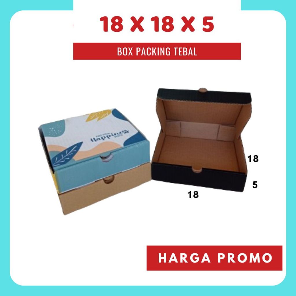 

Kardus 18x18x5 LD box dus packing kotak kemasan karton pizza souvenir hampers sparepart minyak wangi kosmetik