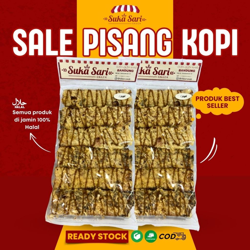

Keripik Pisang Sale Kopi Snack Cemilan Oleh-Oleh | Sukasari Snack
