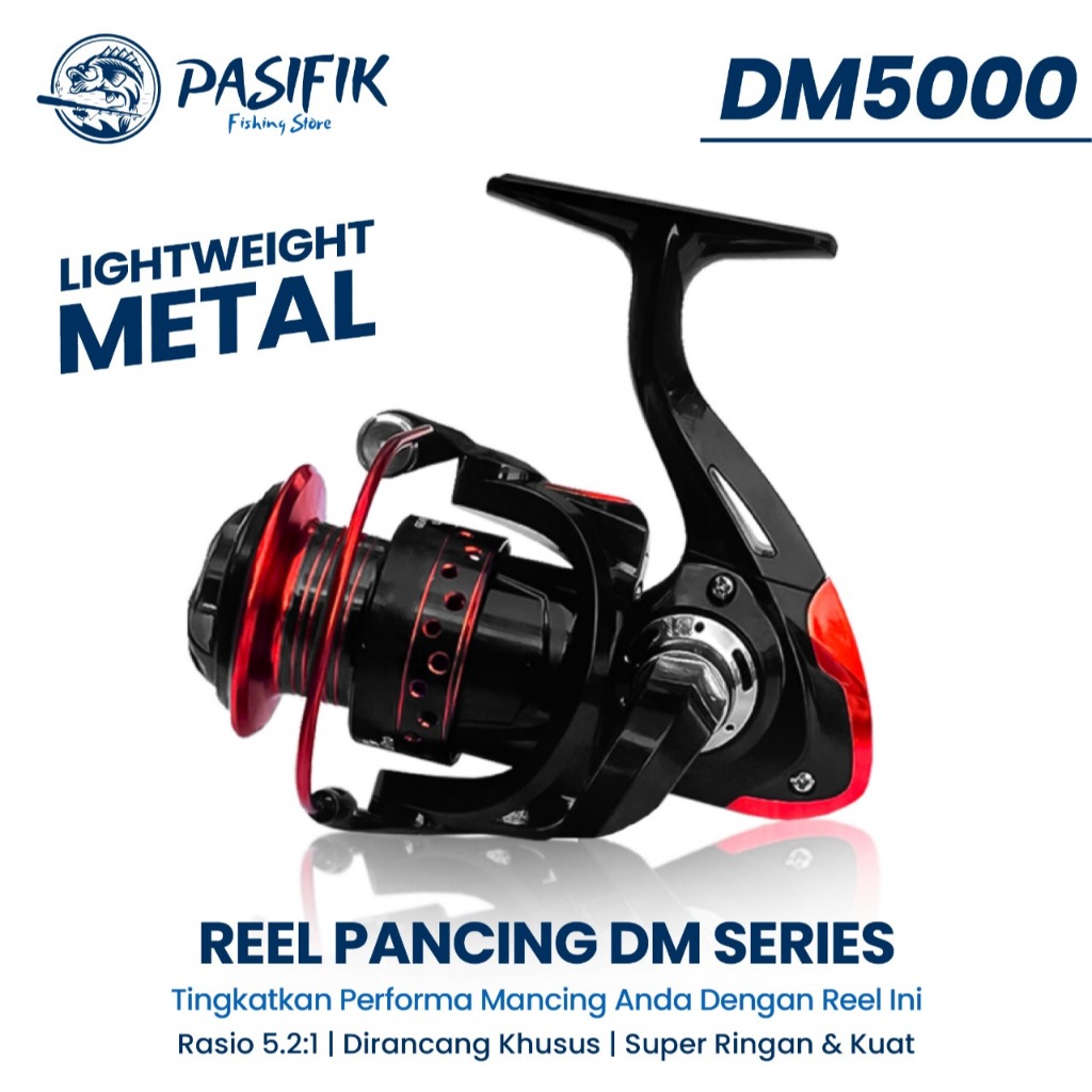 DM5000 Reel Pancing Putar Rell Rill Pancing Katrol Kerekan Pancing Fishing Reel Spool Metal Aluminiu