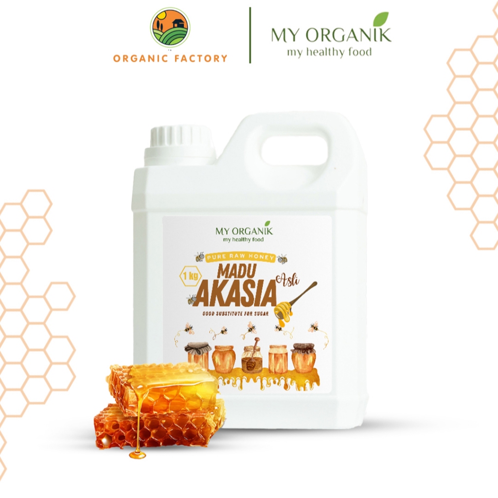 

My Organik Madu Akasia Asli Murni Premium 100% Original Pure Raw Honey 1kg