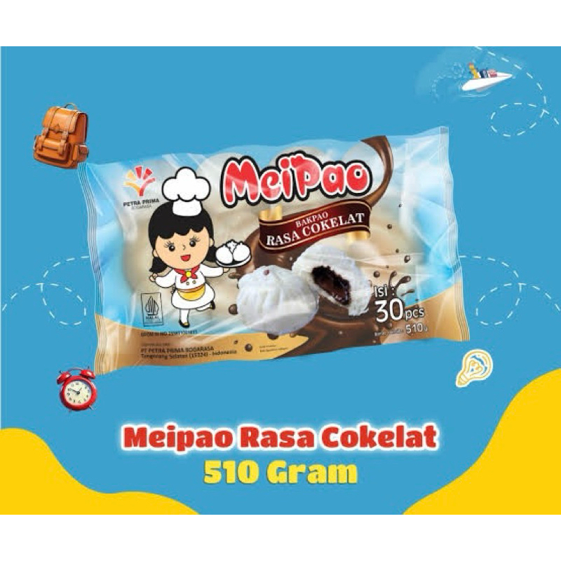 

Meipao Bakpao Mini Rasa Cokelat isi 30 Bapau Bapao Kukus Goreng