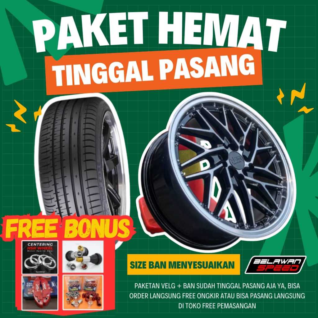 PROMO PAKET VELG PLUS BAN RING 17 MOBIL INNOVA XPANDER SIENTA ALTIS HSR SEPULU R17 RING 17