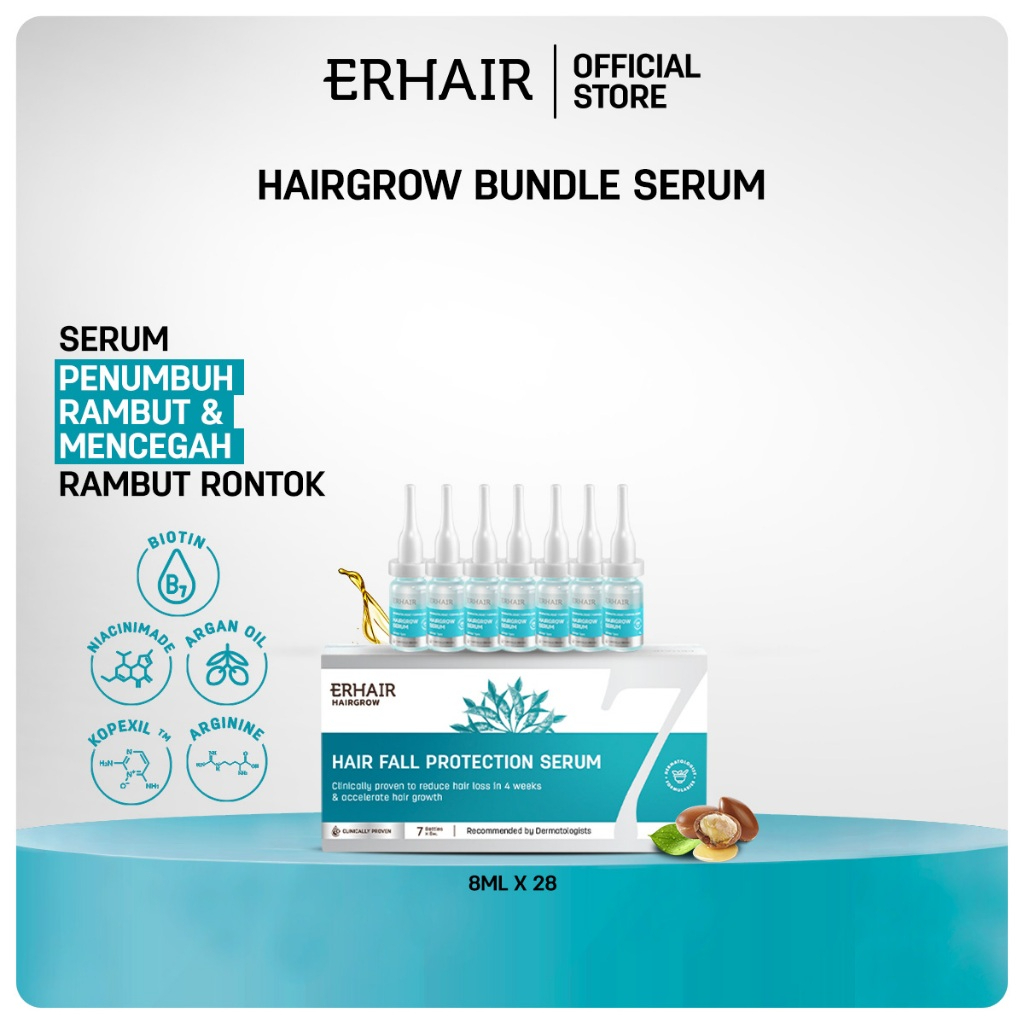 ERHAIR Hairgrow Serum Bundles - Serum Penumbuh Rambut & Mengurangi Rambut Rontok
