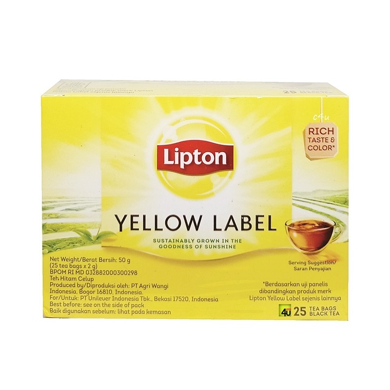 

Yellow Label Teh Celup - 25 pcs Tea Bag